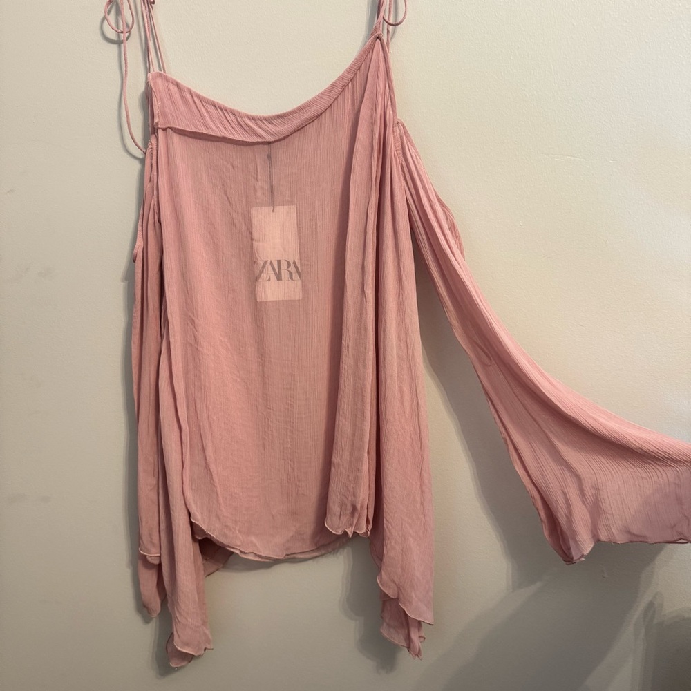 Zara Blush Pink Flowing Top